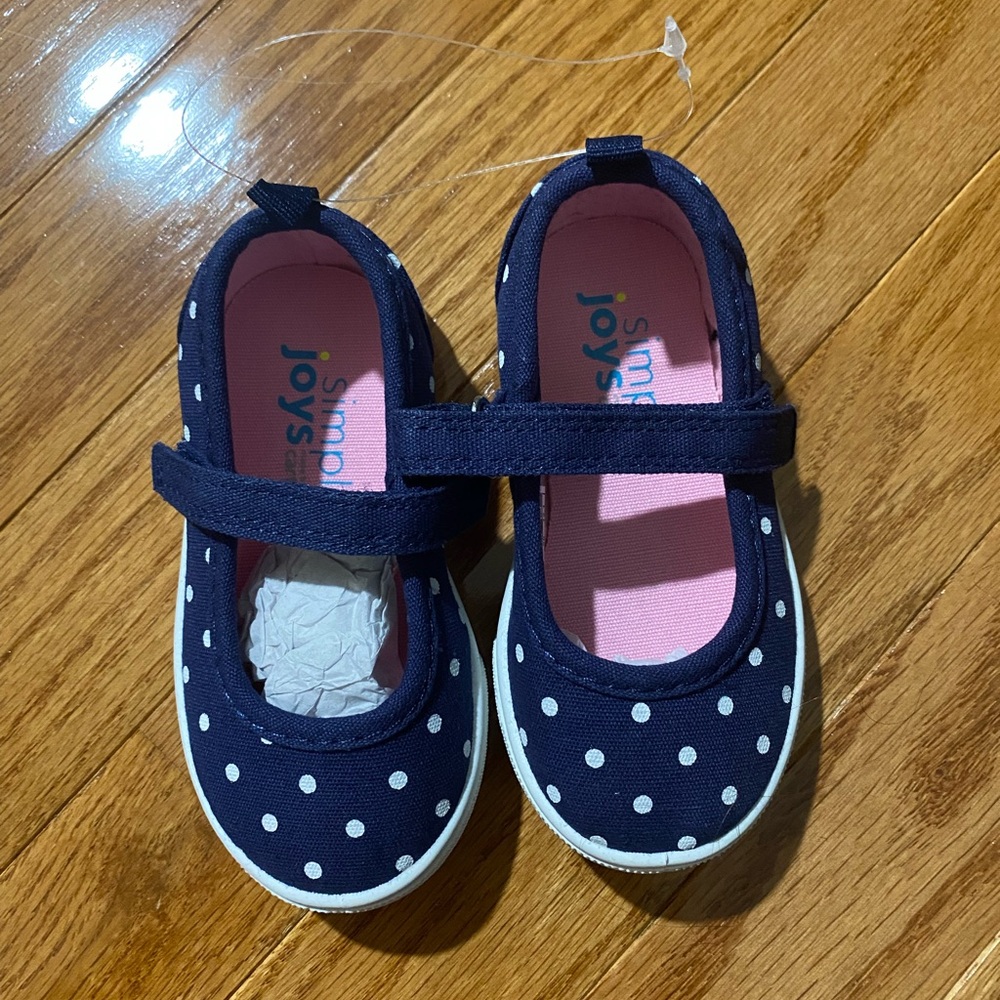 Carter's Navy and White Polka Dot Dress Shoes